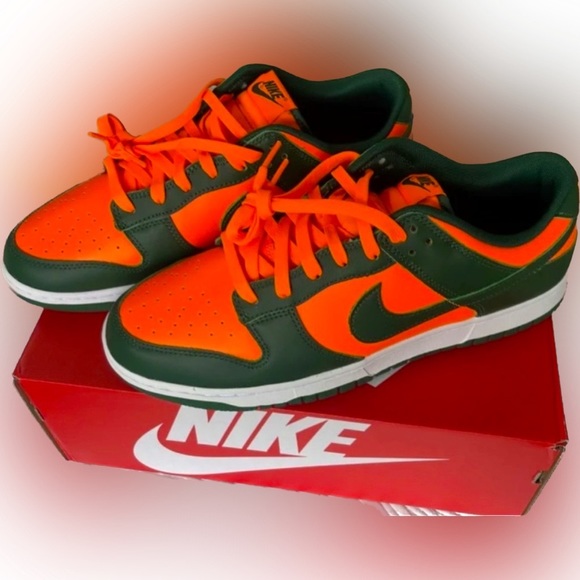 Nike Other - ❌SOLD❌  Nike Dunk Low Retro “Miami Hurricanes” sneakers, New in Box, M12.5
